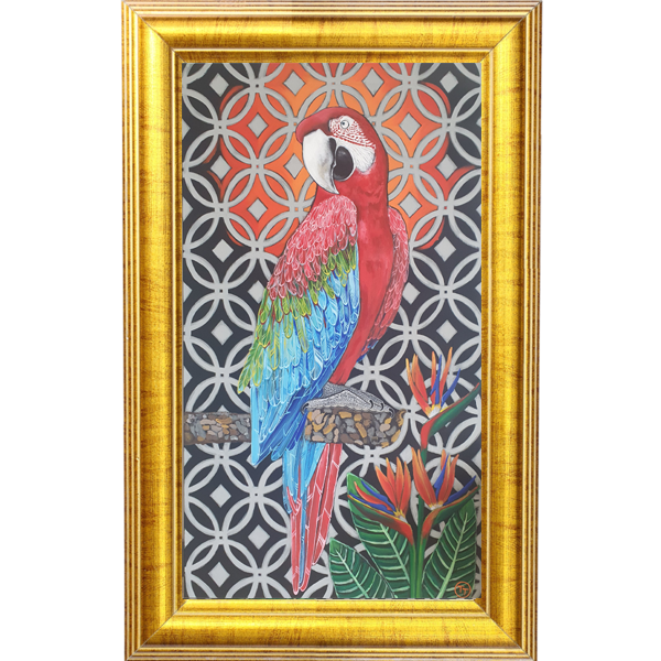 Marinella s Red Parrot Tornado Twins Art