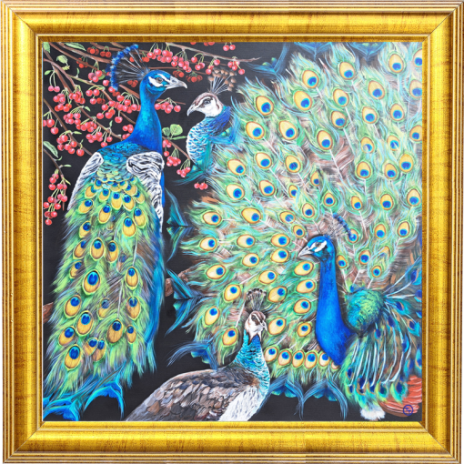 peacocks painting / картина пауни